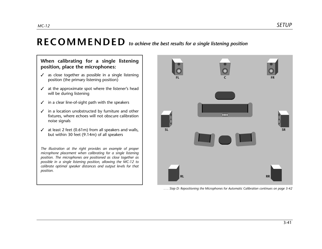 Lexicon Lexicon MC-12 manual Setup 