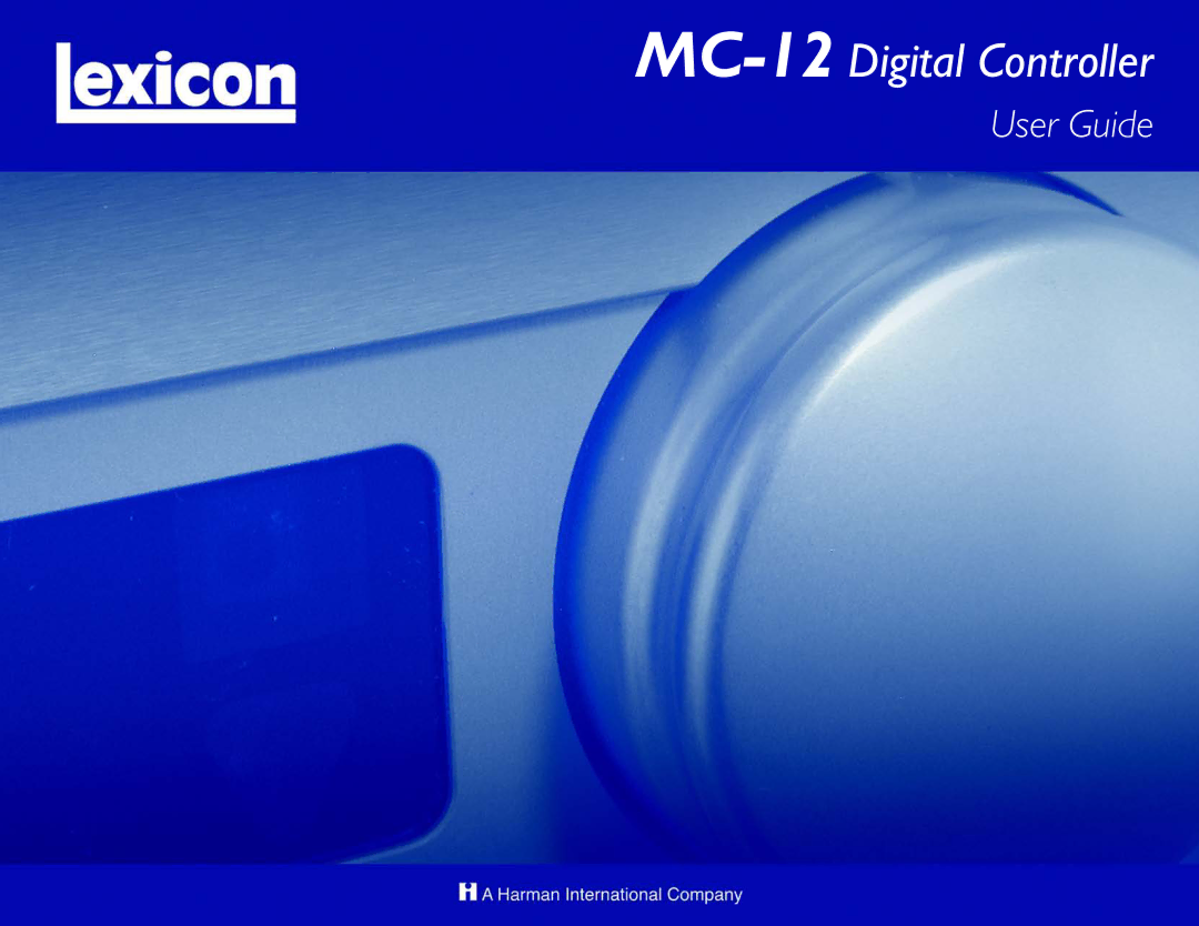 Lexicon manual MC-12Digital Controller 