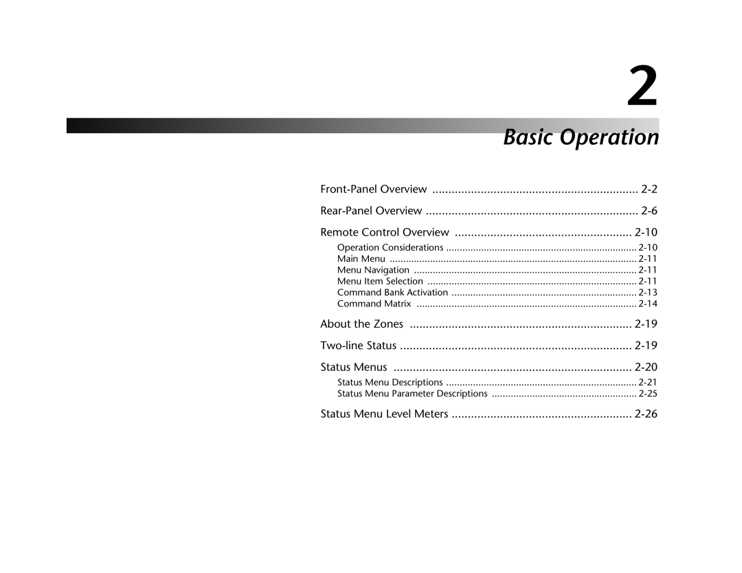 Lexicon MC-12 manual Basic Operation 