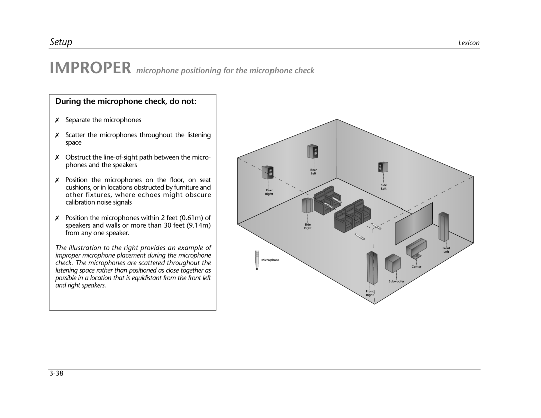 Lexicon MC-12 manual During the microphone check, do not 