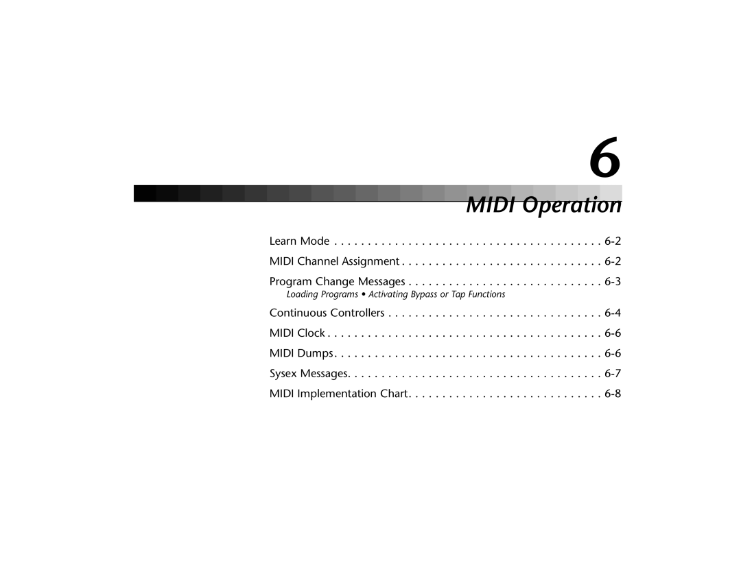 Lexicon MPX 550 manual Midi Operation 