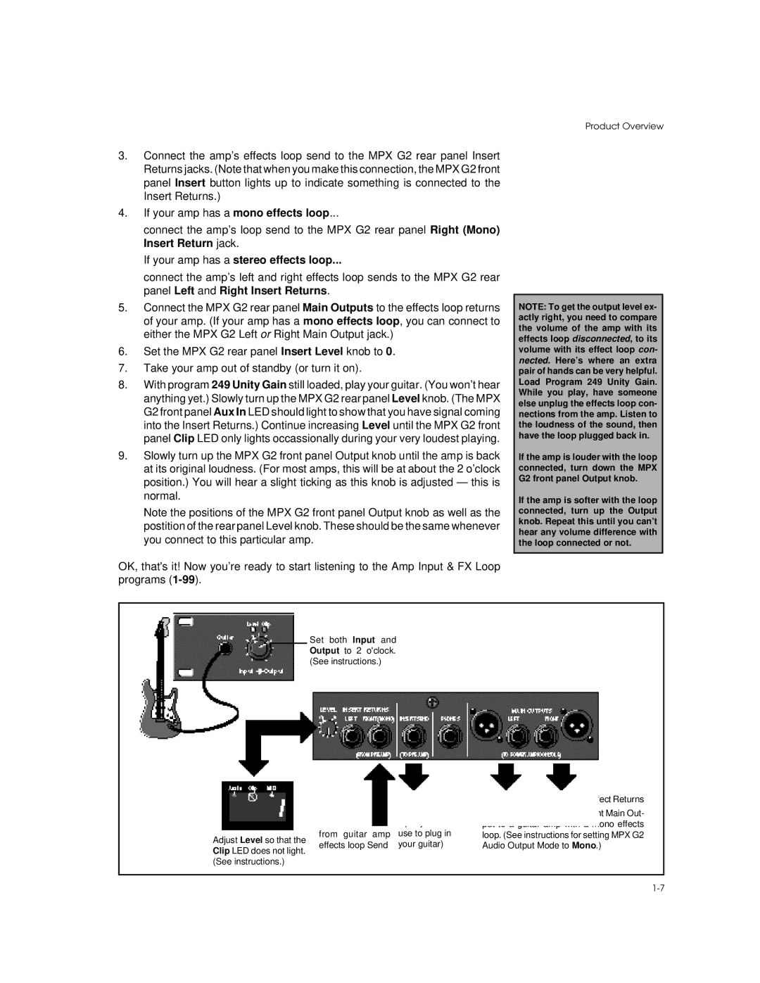 Lexicon MPX G2 manual If your amp has a stereo effects loop 