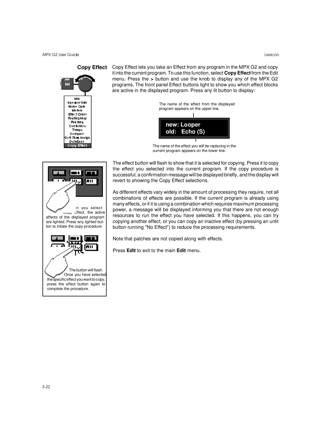 Lexicon MPX G2 manual New Looper Old Echo S 