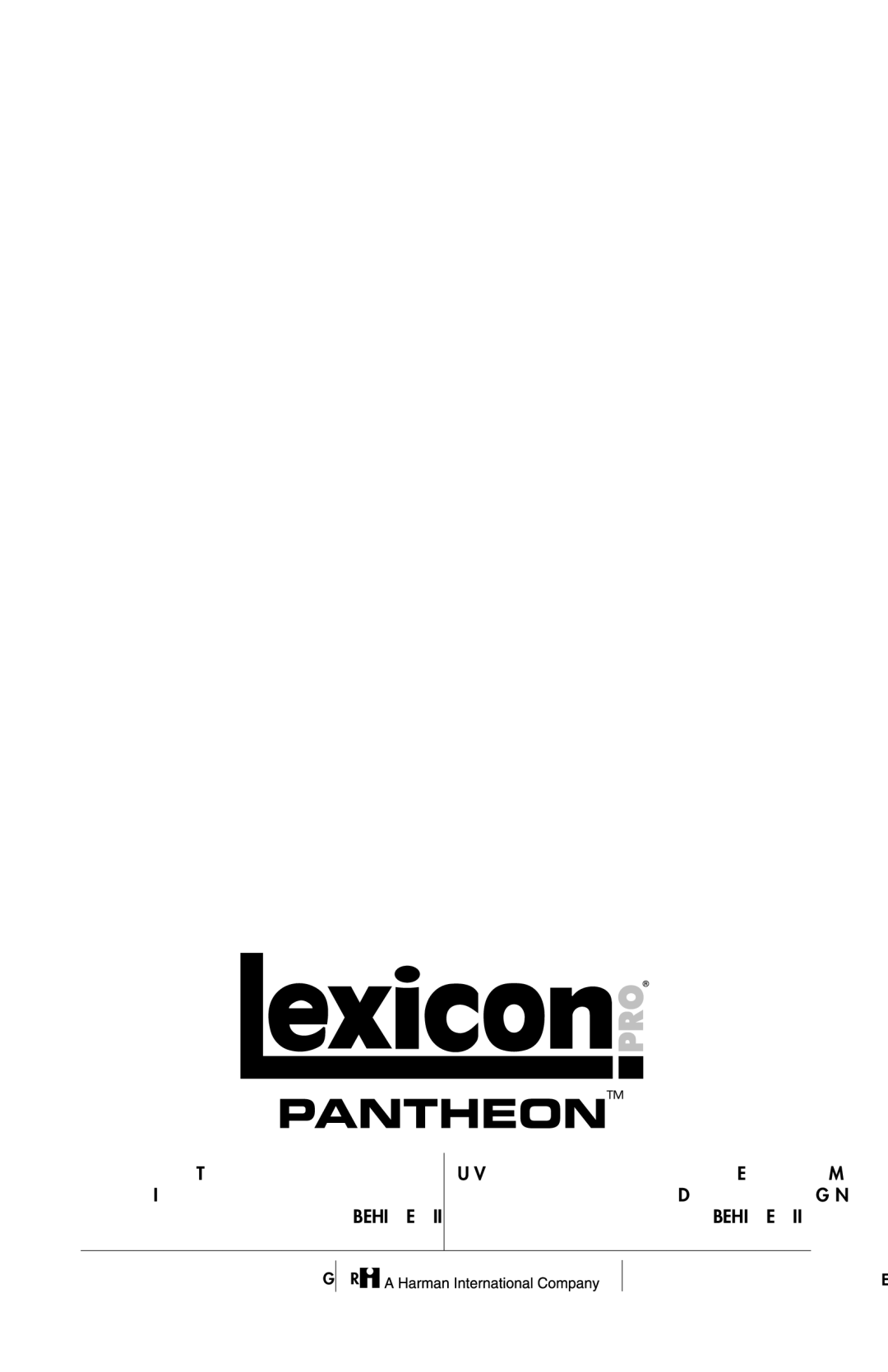 Lexicon musical instrument owner manual Questions or comments? Email us at customer@lexiconpro.com 