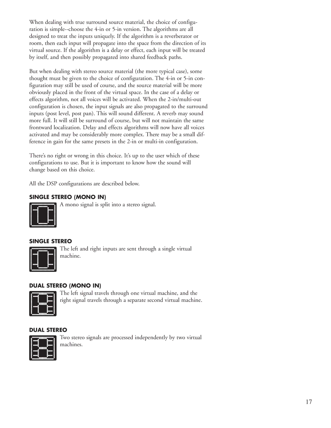 Lexicon PCM96 manual Mono signal is split into a stereo signal 