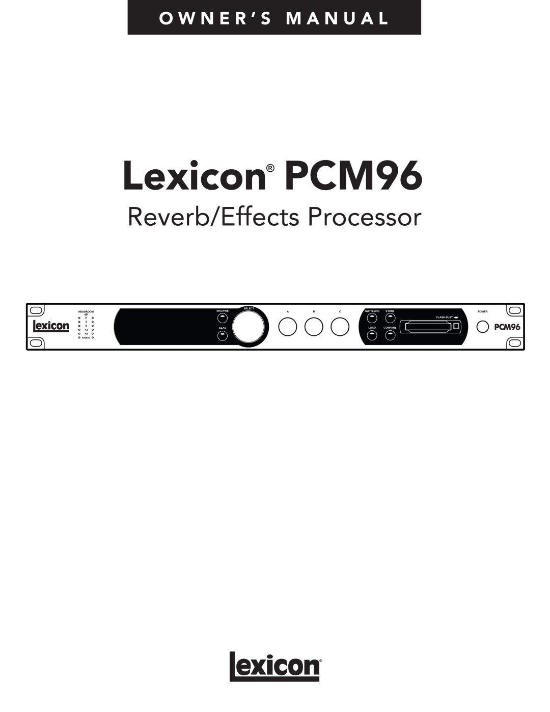 Lexicon PCM96 manual 