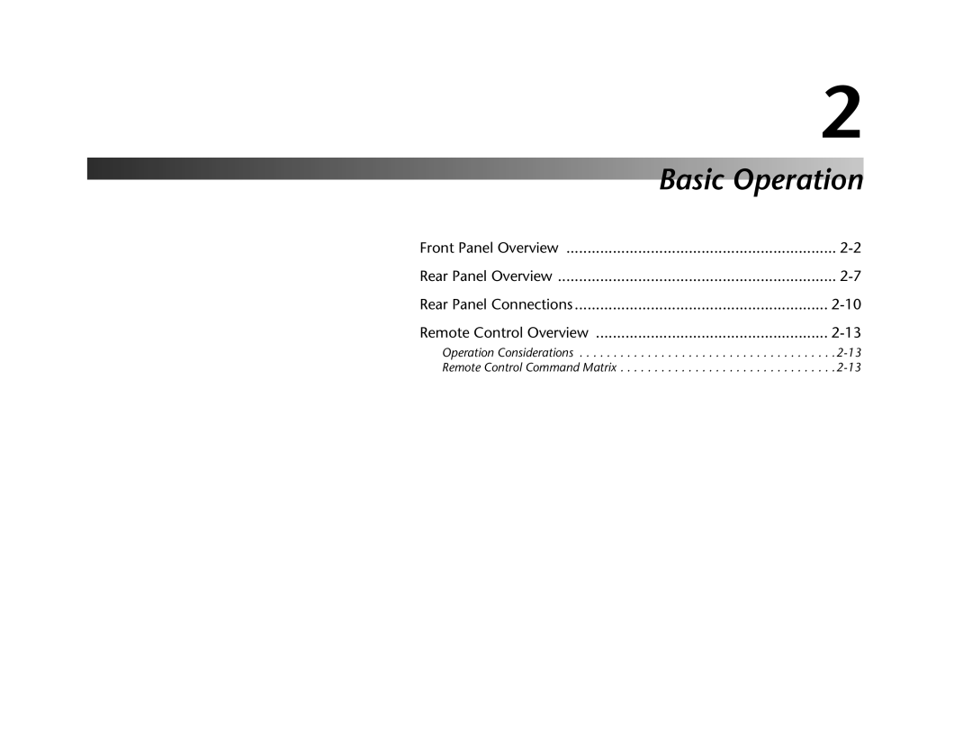 Lexicon RT-20 manual Basic Operation 