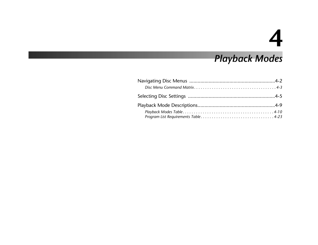 Lexicon RT-20 manual Playback Modes 