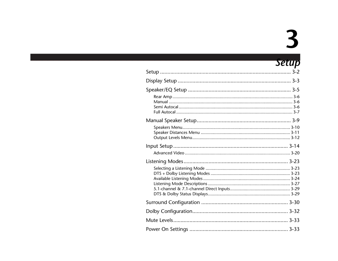 Lexicon RV Receiver manual Setup 