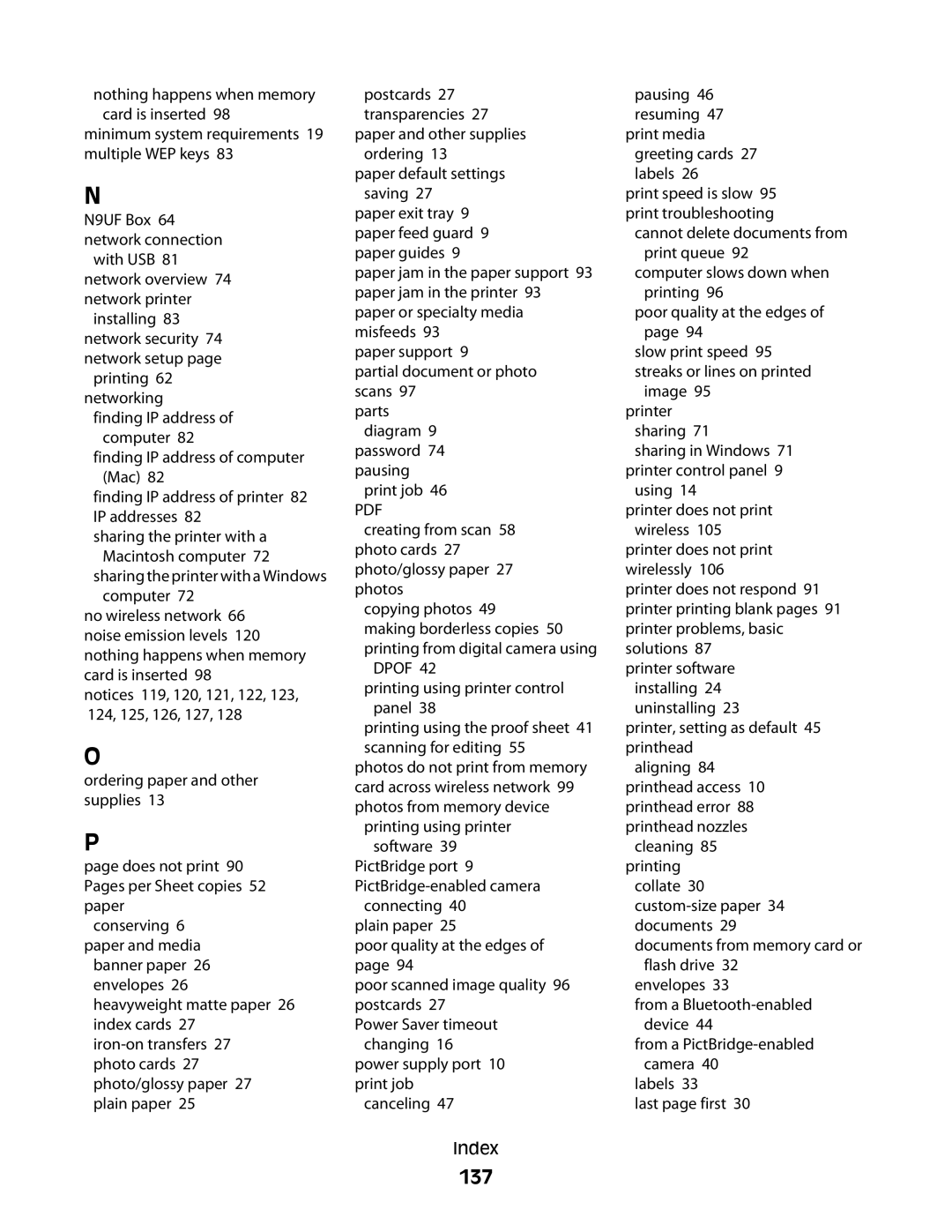 Lexmark 10E, 101 manual 137, Dpof 