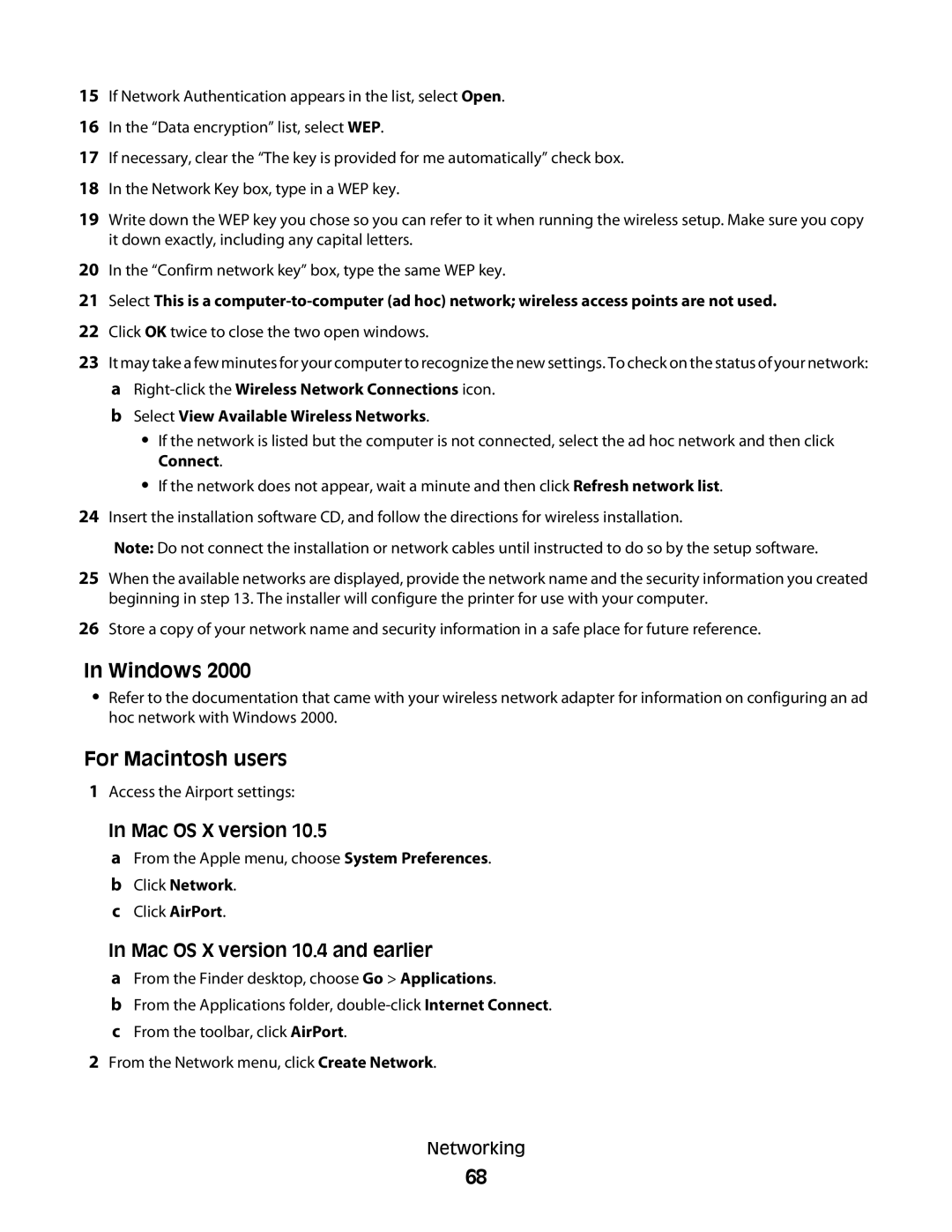 Lexmark 101, 10E manual Windows, Mac OS X version 10.4 and earlier, Select View Available Wireless Networks 