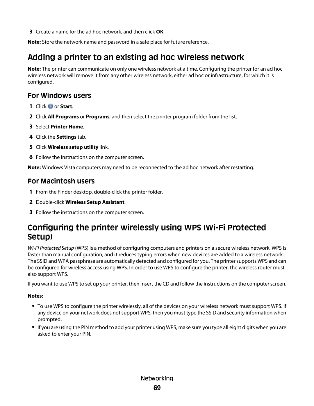 Lexmark 10E, 101 manual Adding a printer to an existing ad hoc wireless network, Click Wireless setup utility link 