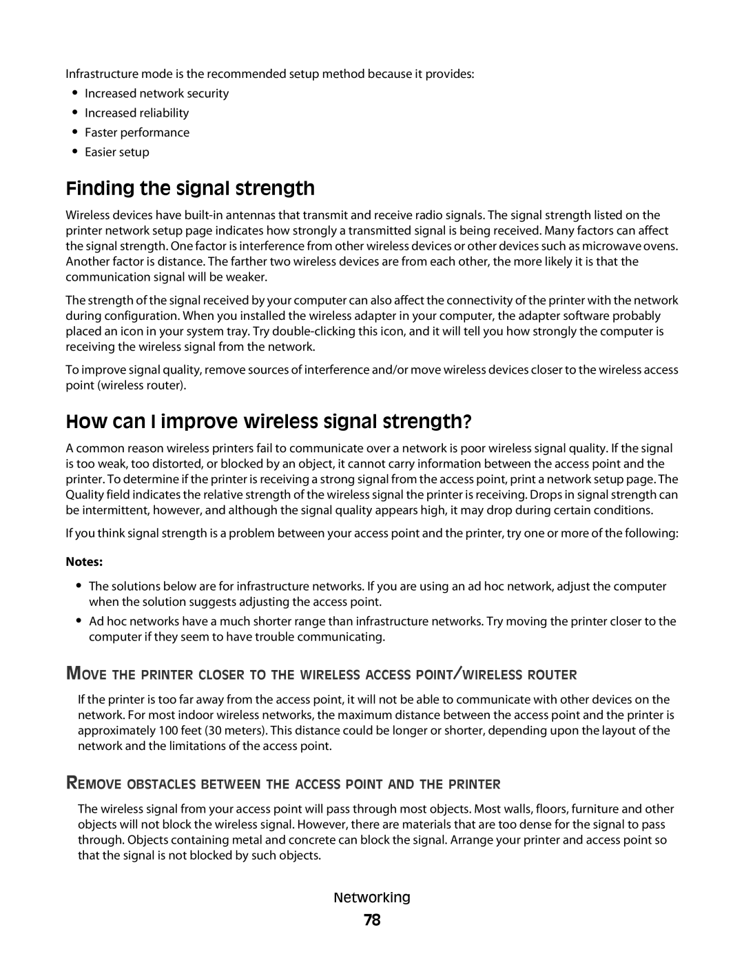 Lexmark 101, 10E manual Finding the signal strength, How can I improve wireless signal strength? 