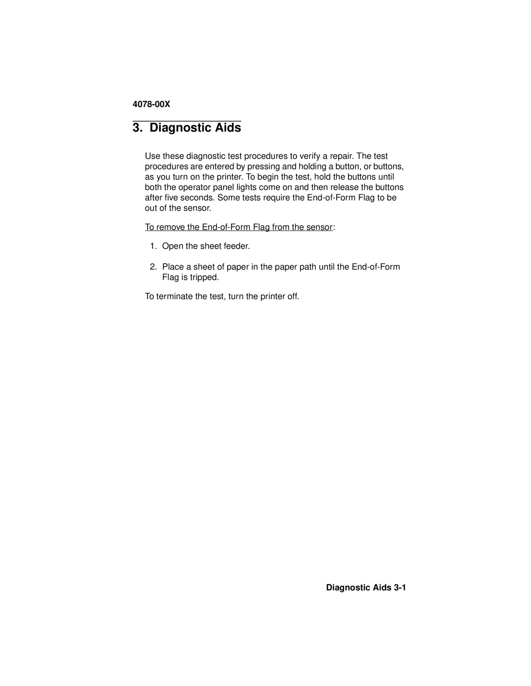 Lexmark 1020 manual Diagnostic Aids 