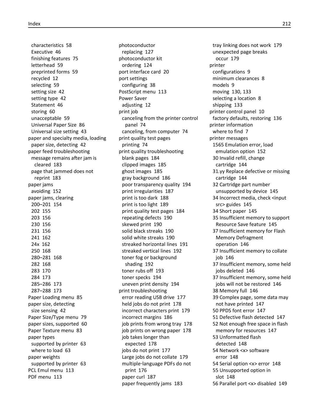 Lexmark 19Z0301, 110, W850DN manual 