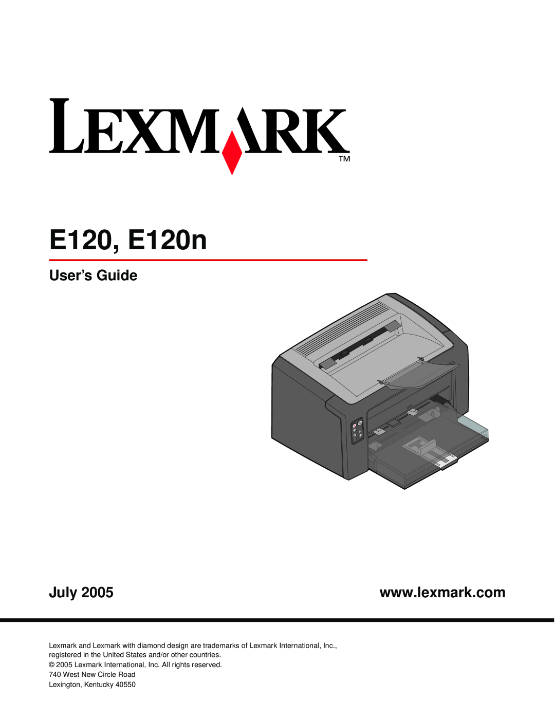 Lexmark manual E120, E120n, User’s Guide, July 