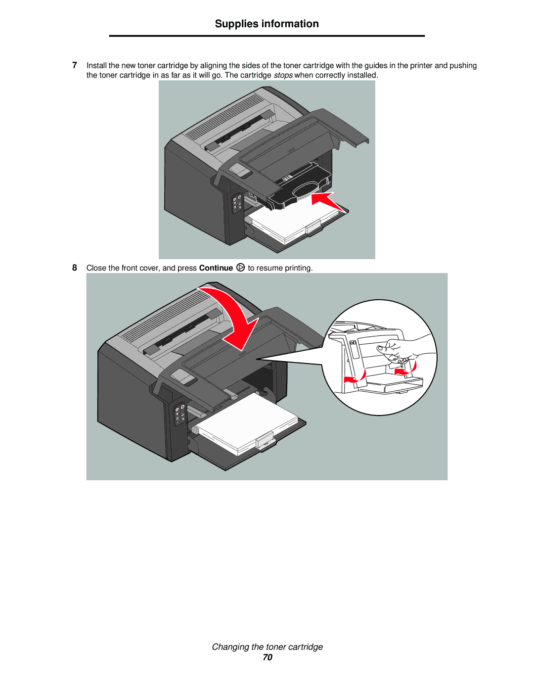 Lexmark 120 manual Supplies information 