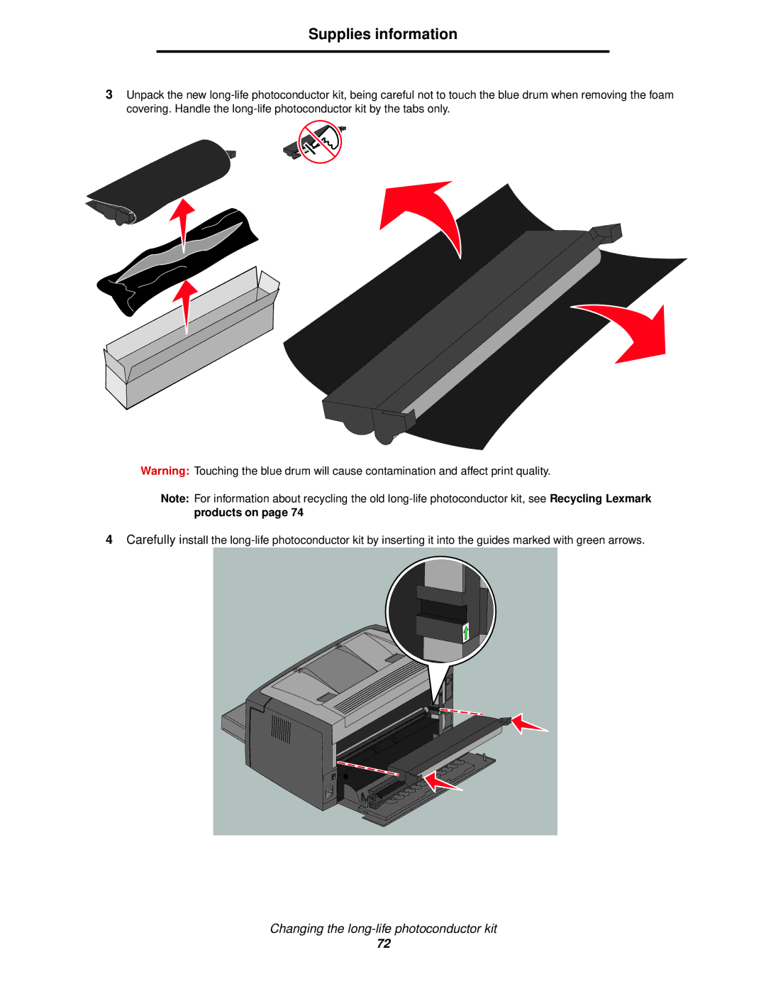 Lexmark 120 manual Supplies information 