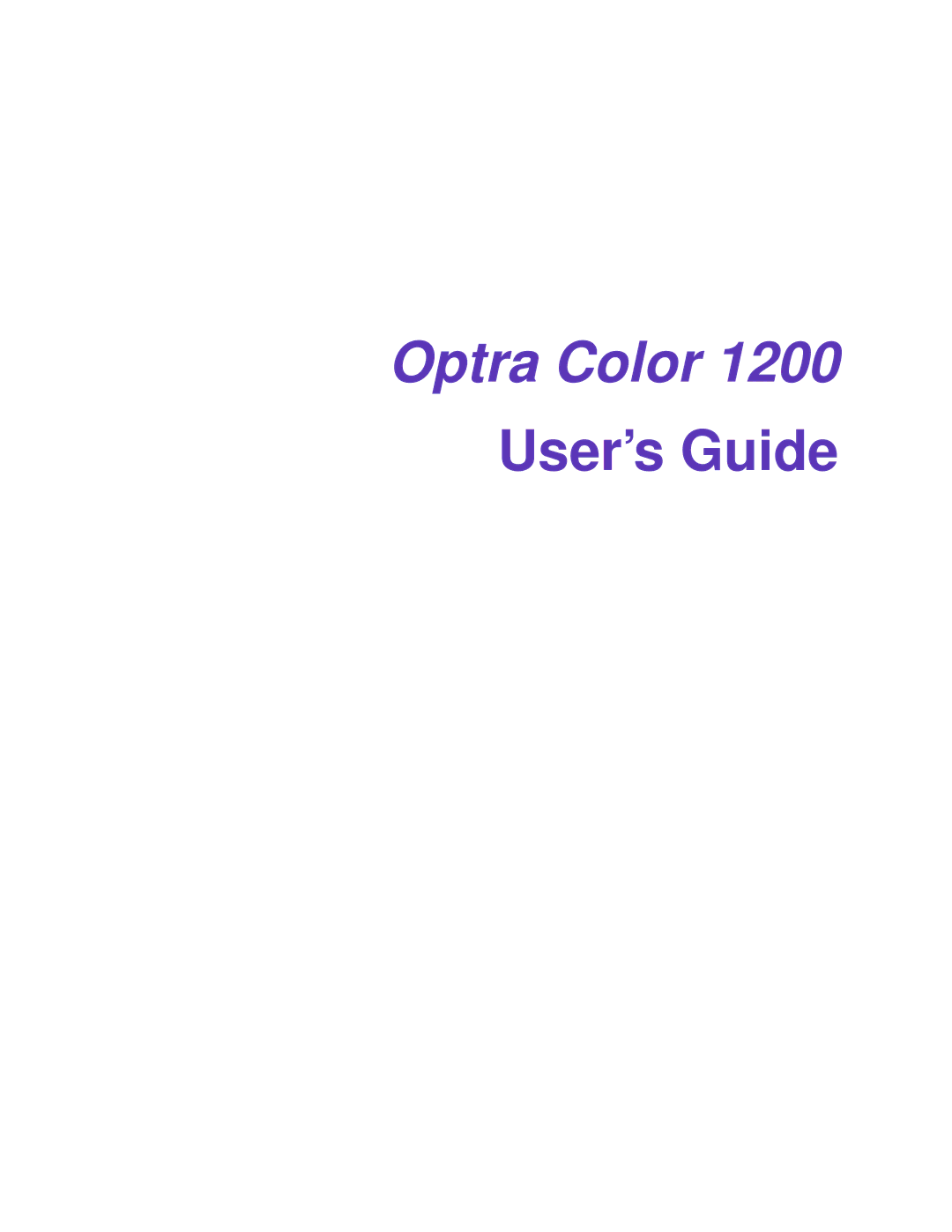 Lexmark 1200 manual Optra Color, User’s Guide 