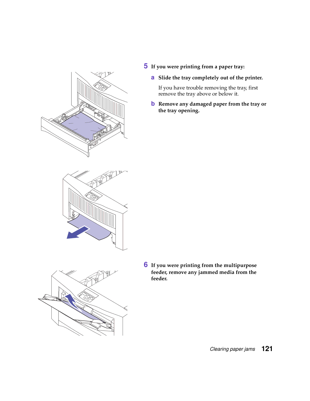 Lexmark 1200 manual Clearing paper jams 