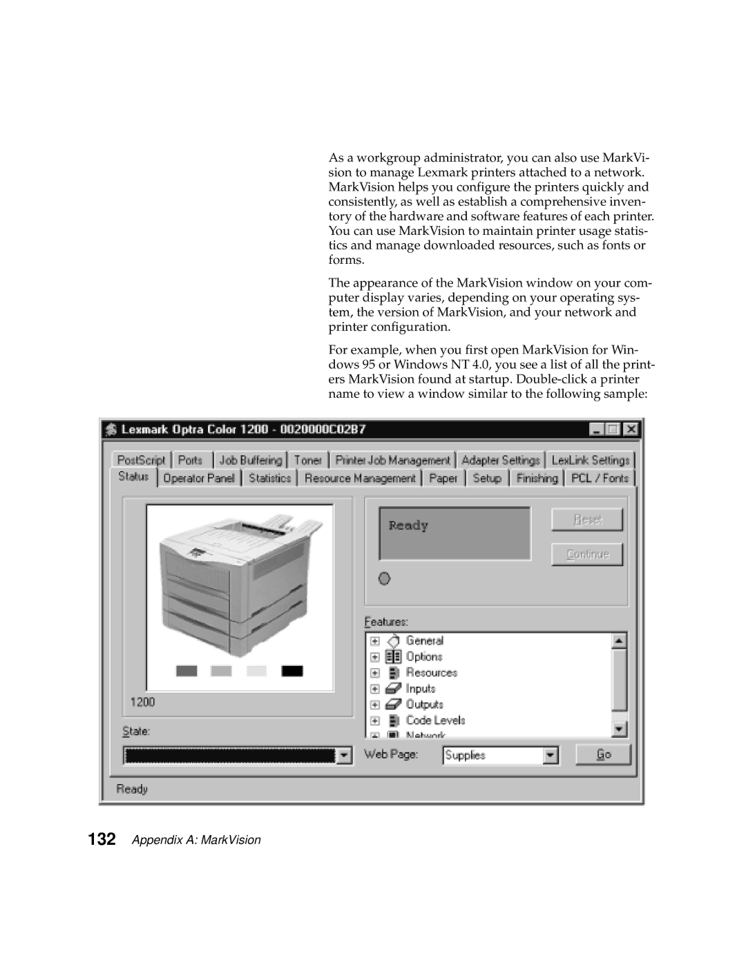 Lexmark 1200 manual Appendix a MarkVision 