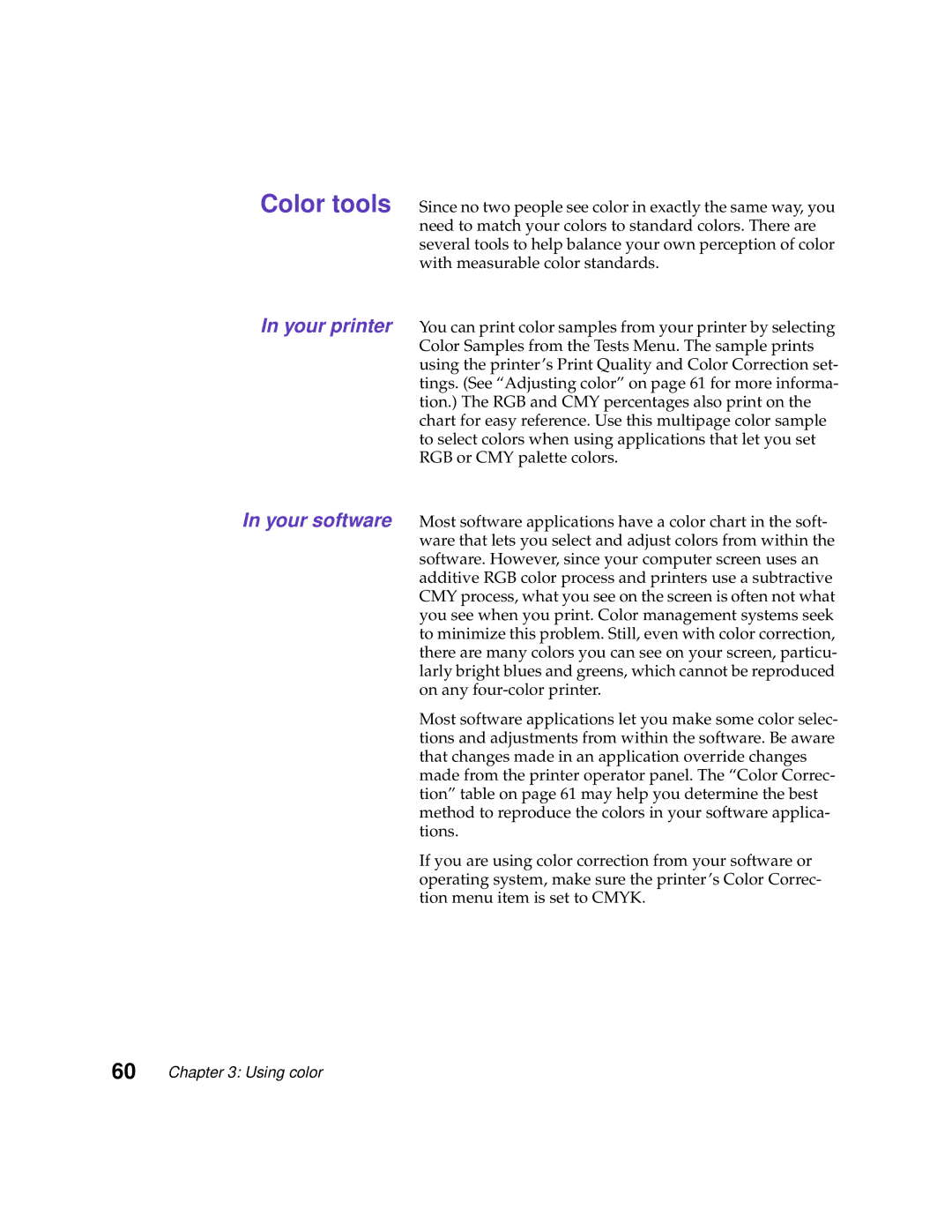 Lexmark 1200 manual Using color 