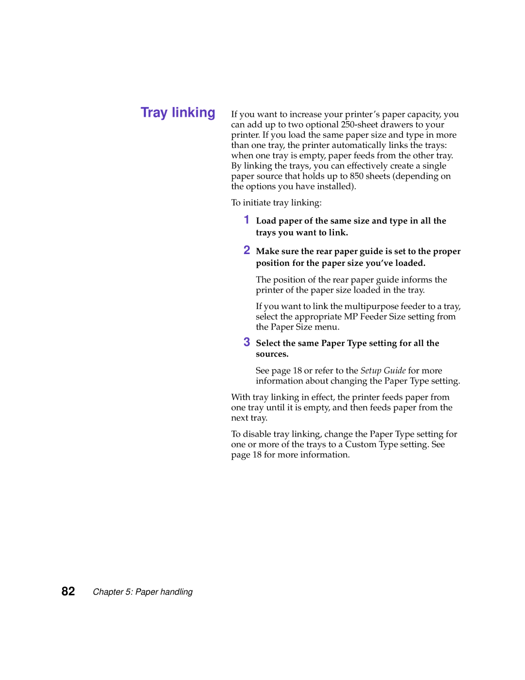 Lexmark 1200 manual Select the same Paper Type setting for all the sources 