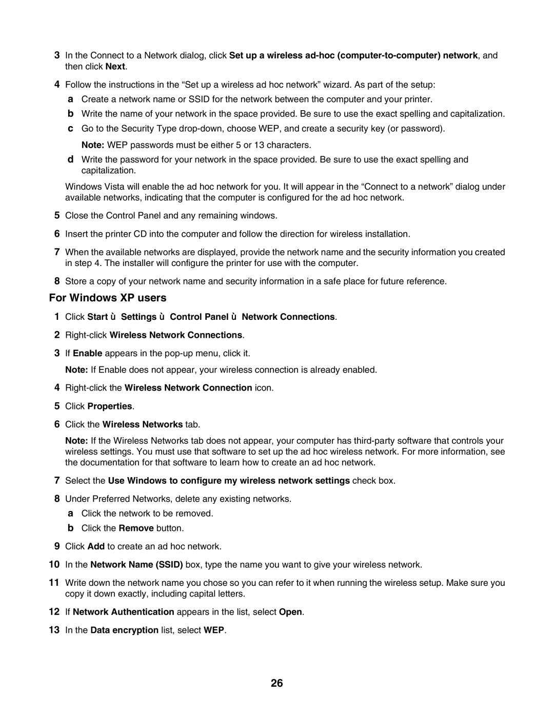 Lexmark 1500 Series manual For Windows XP users 