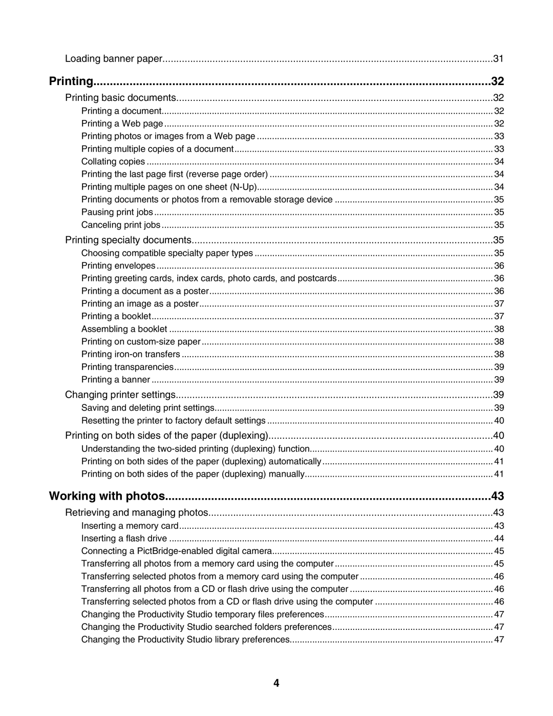 Lexmark 1500 Series manual Printing, Working with photos 