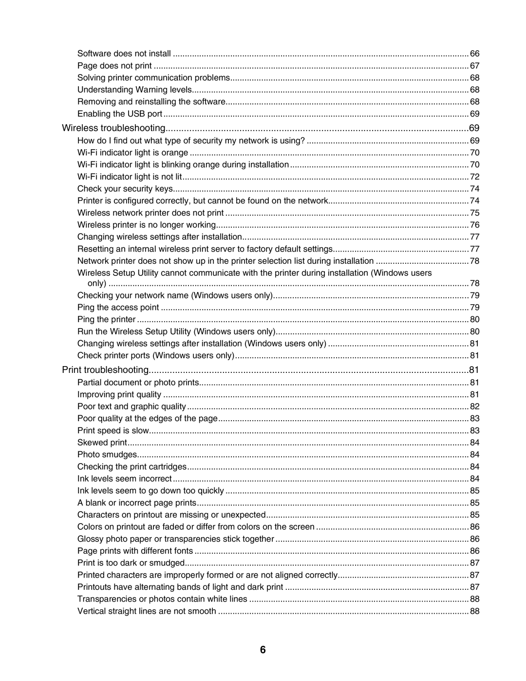 Lexmark 1500 Series manual Wireless troubleshooting 