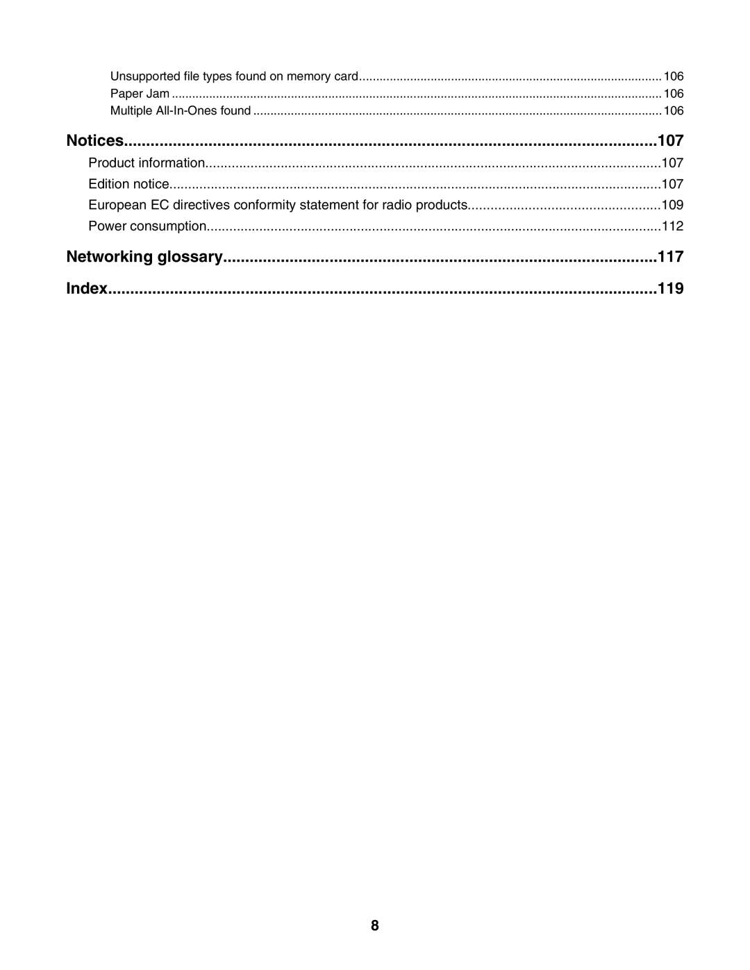 Lexmark 1500 Series manual Networking glossary, Index 