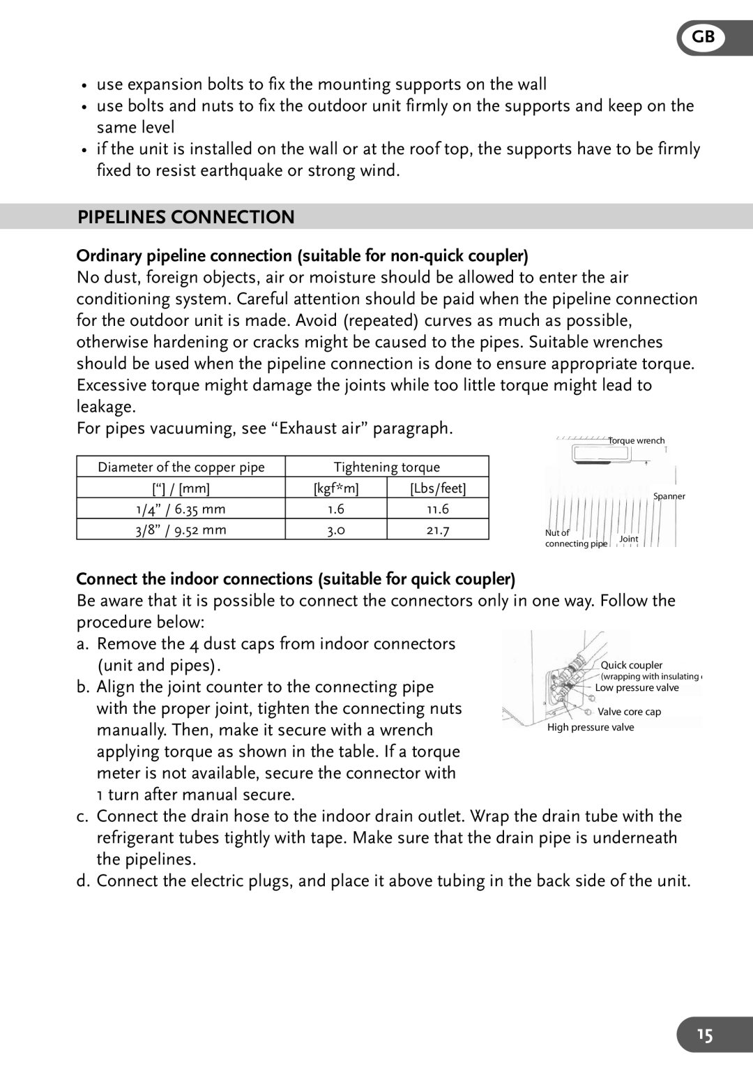 Lexmark 18EZ, 12EZ, 9EZ user manual Pipelines Connection, Ordinary pipeline connection suitable for non-quick coupler 