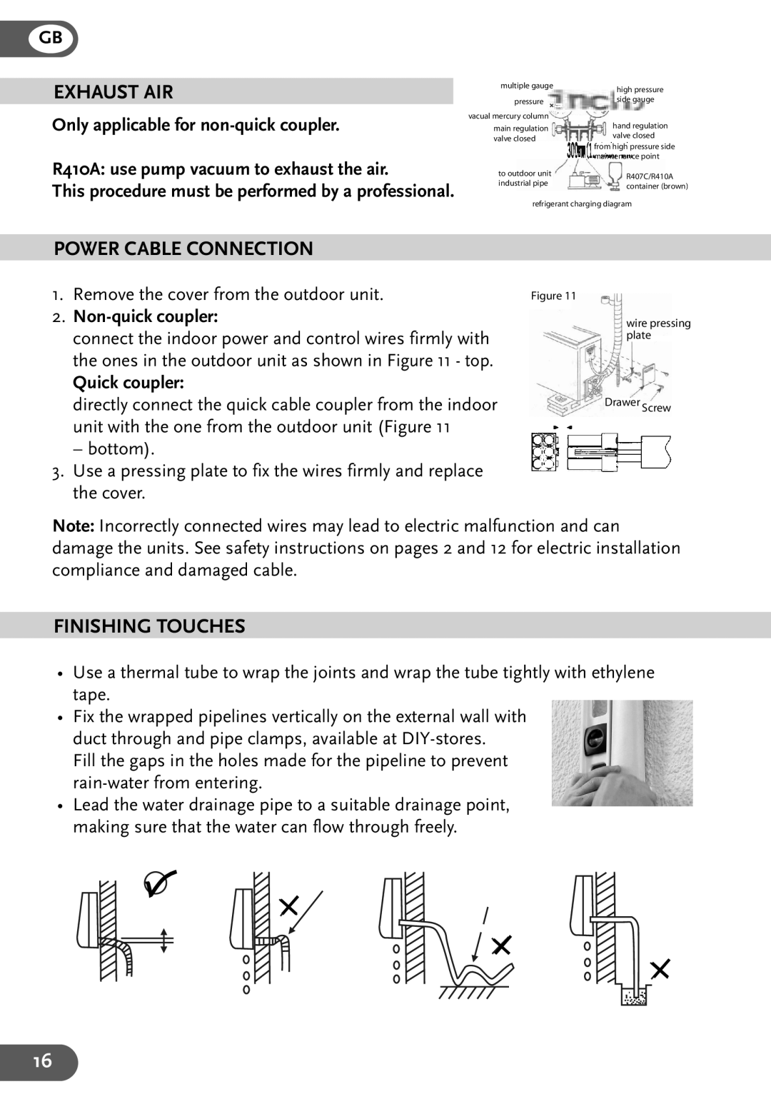 Lexmark 12EZ, 18EZ, 9EZ user manual Exhaust AIR, Power Cable Connection, Finishing Touches, Non-quick coupler, Quick coupler 