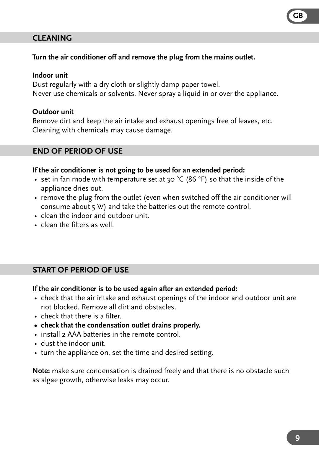 Lexmark 18EZ, 12EZ, 9EZ user manual Cleaning, END of Period of USE, Start of Period of USE, Outdoor unit 