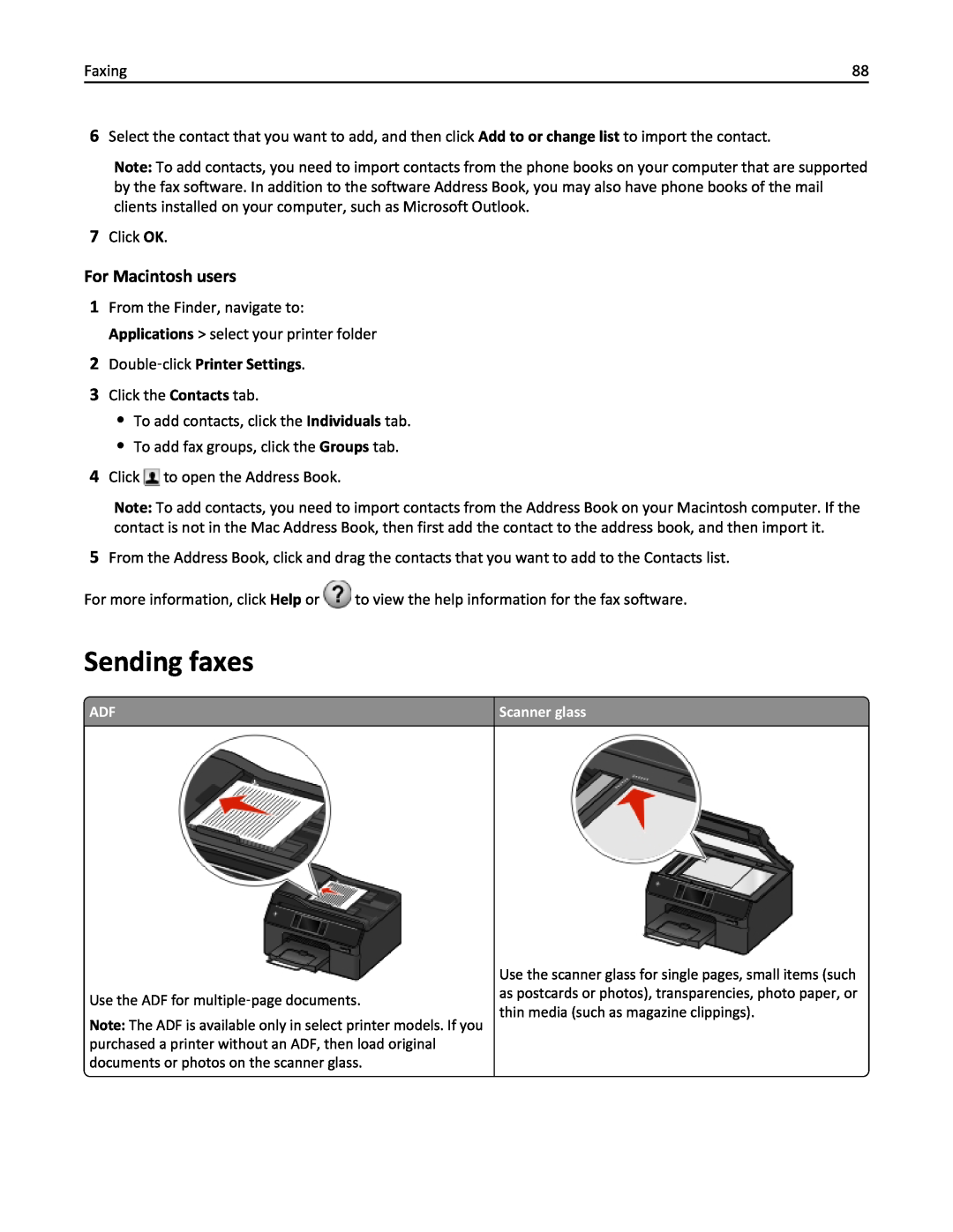 Lexmark 20E, 200 manual Sending faxes, 2Double‑click Printer Settings 