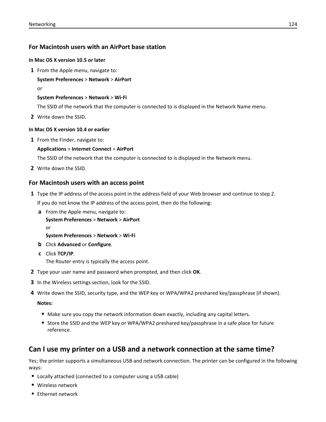 Lexmark 20E, 200 manual For Macintosh users with an AirPort base station, For Macintosh users with an access point 