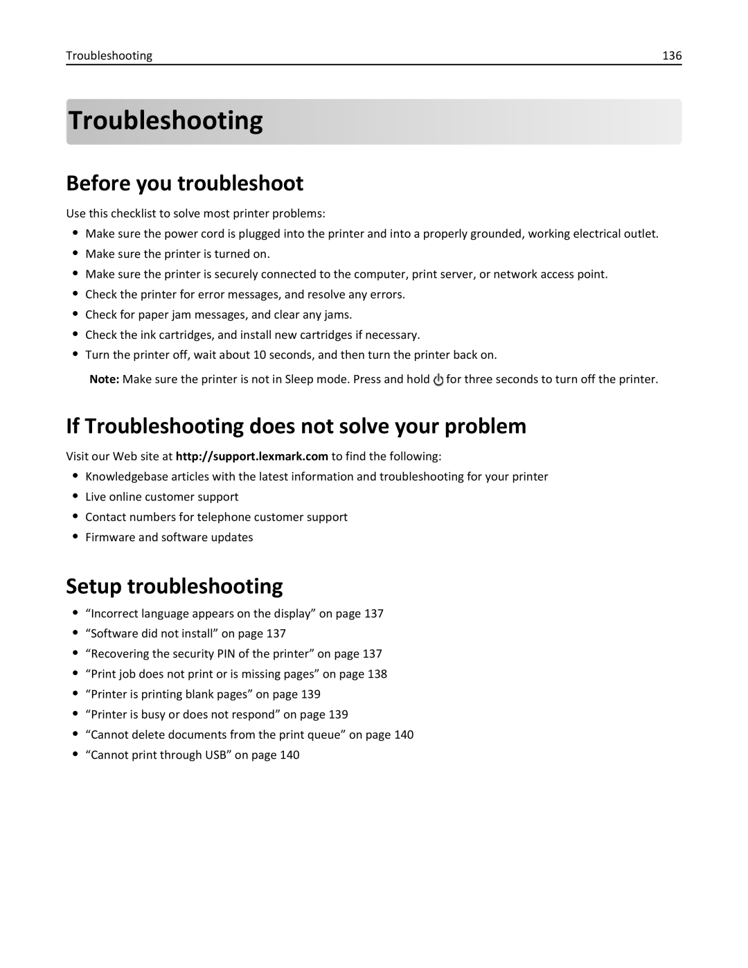 Lexmark 20E, 200 manual Before you troubleshoot, If Troubleshooting does not solve your problem, Setup troubleshooting 