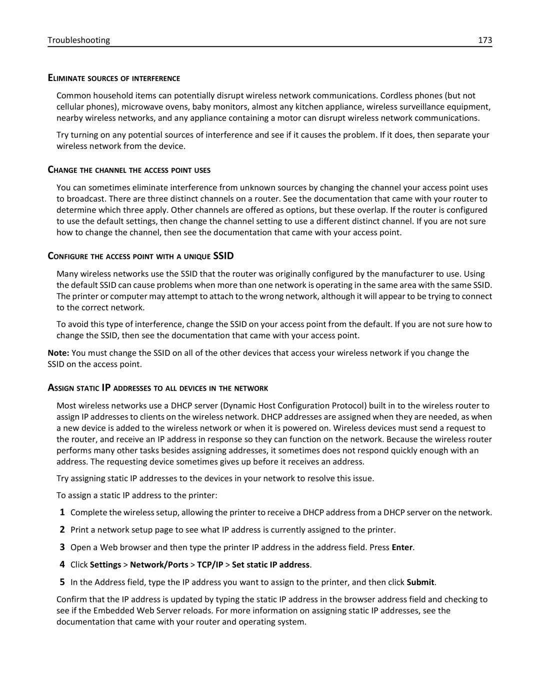 Lexmark 200, 20E manual Troubleshooting 173 