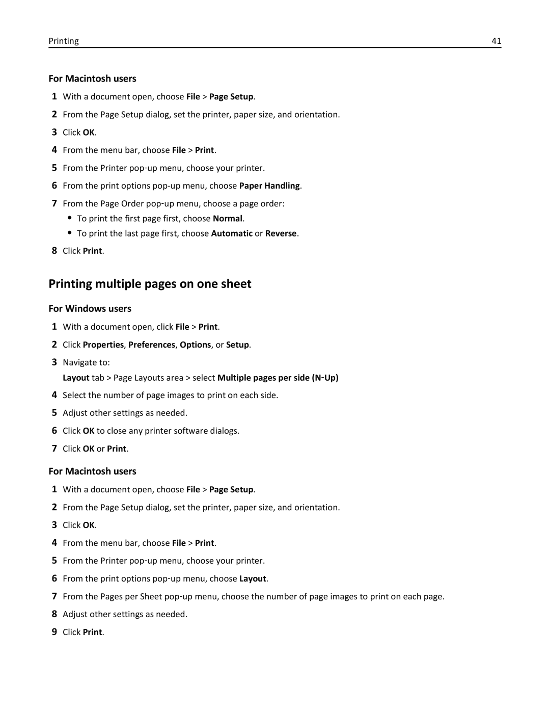 Lexmark 200, 20E manual Printing multiple pages on one sheet 