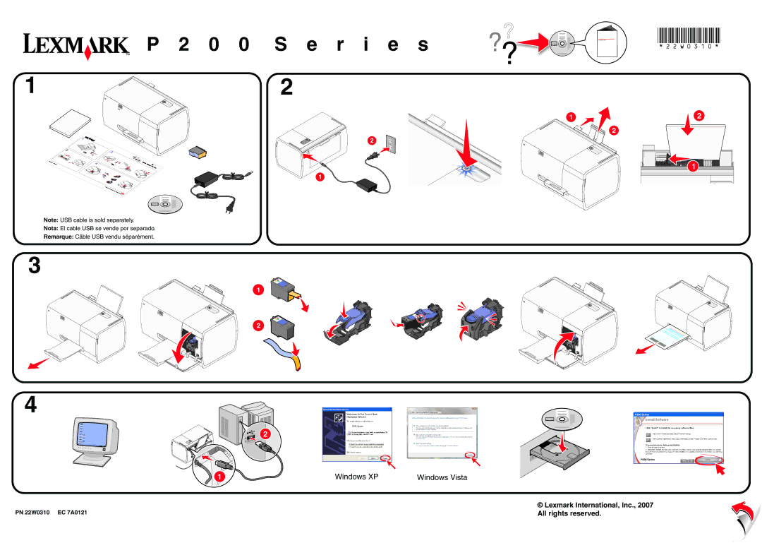 Lexmark 22W0310 manual Lexmark International, Inc, All rights reserved 