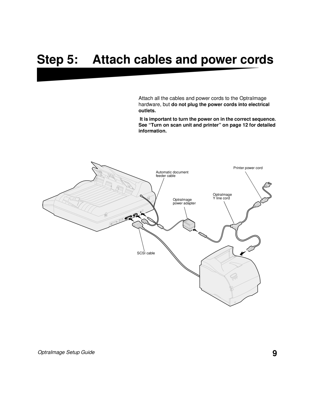 Lexmark 242, 232 setup guide Attach cables and power cords 