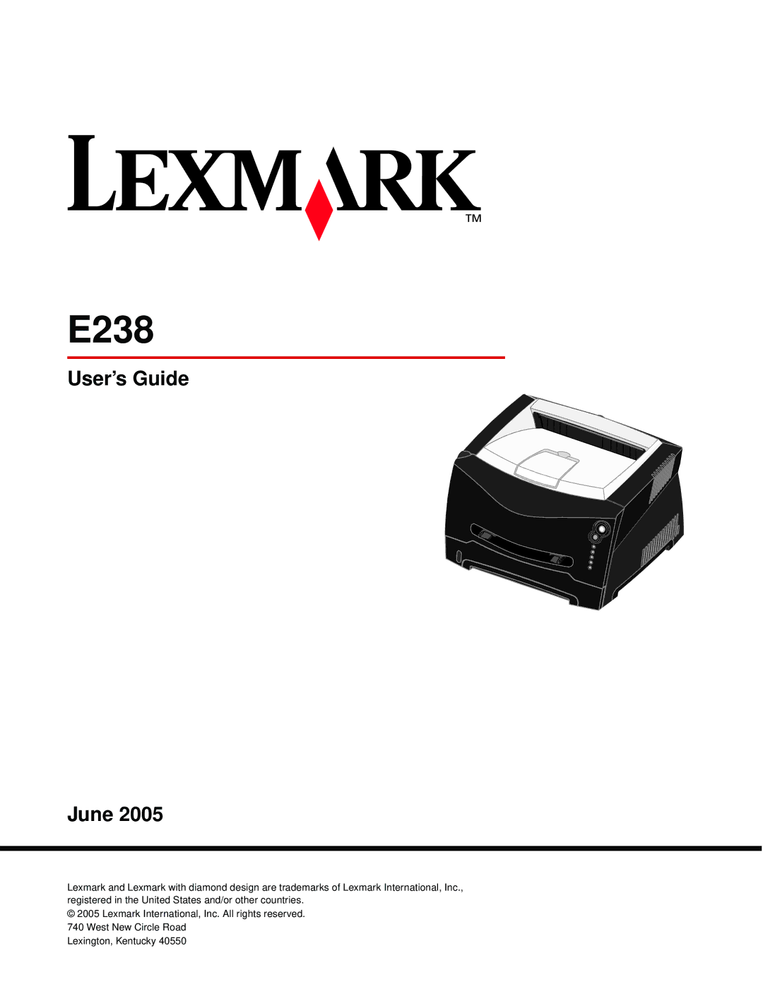 Lexmark manual E238 