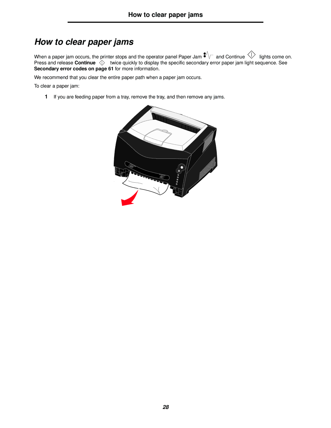 Lexmark 238 manual How to clear paper jams 