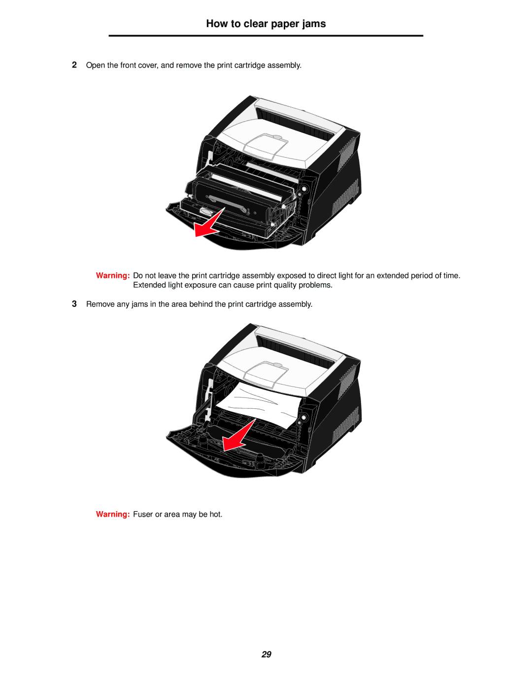 Lexmark 238 manual How to clear paper jams 