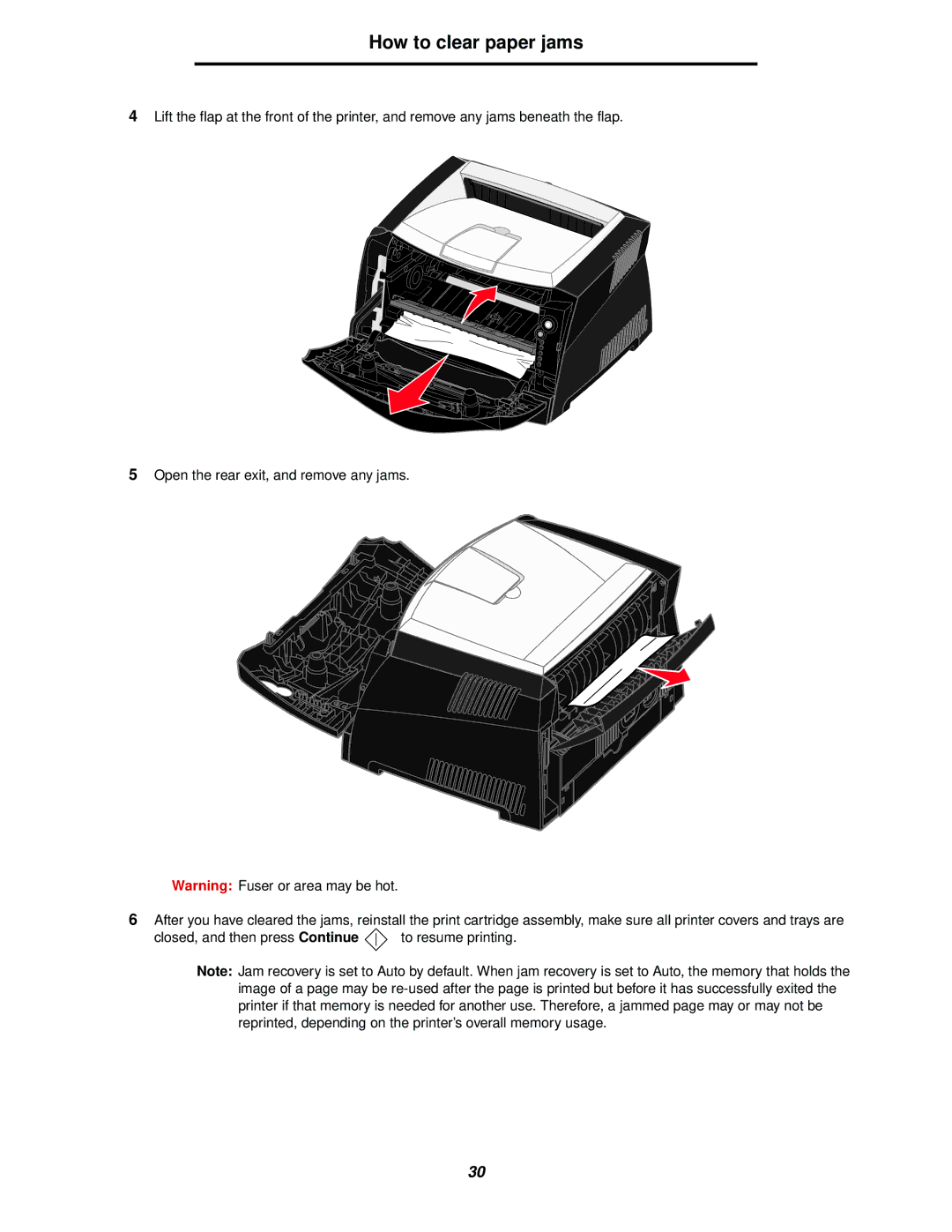 Lexmark 238 manual How to clear paper jams 