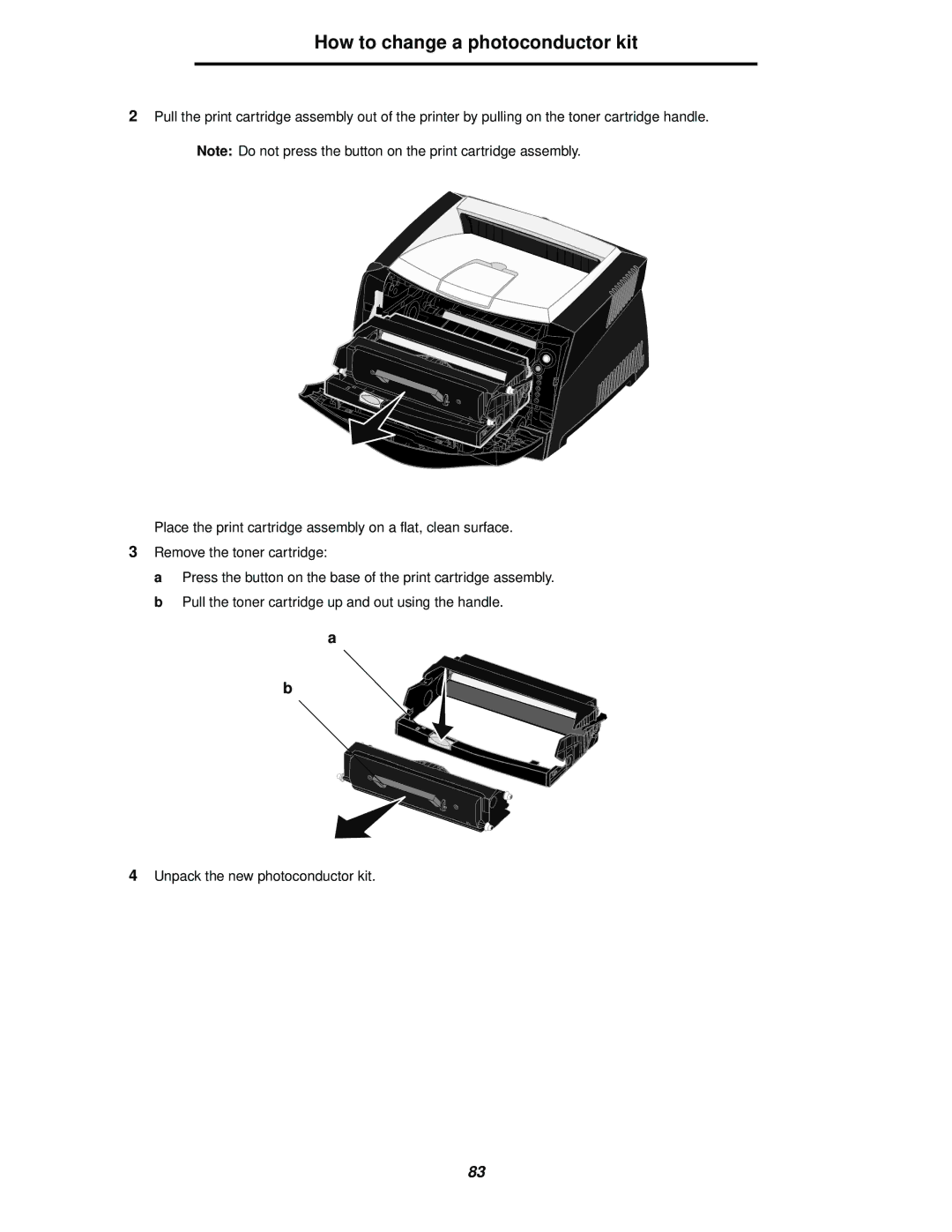 Lexmark 238 manual How to change a photoconductor kit 