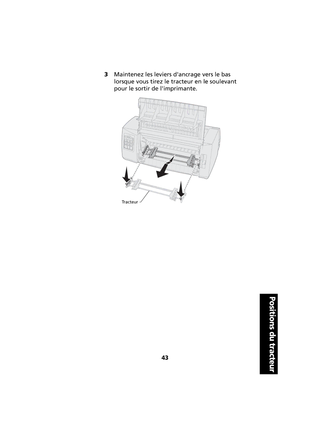 Lexmark 2400 manual Tracteur 