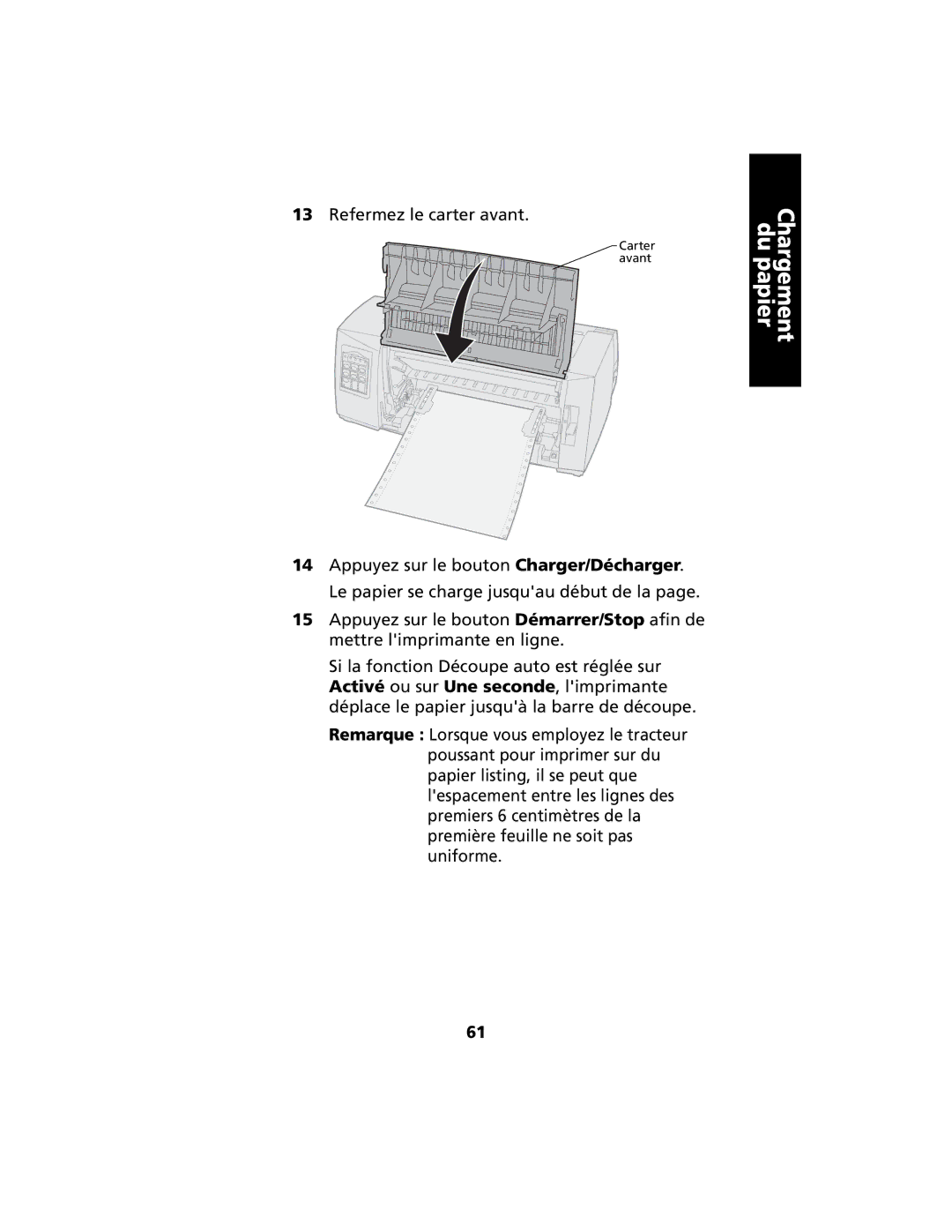 Lexmark 2400 manual Refermez le carter avant 