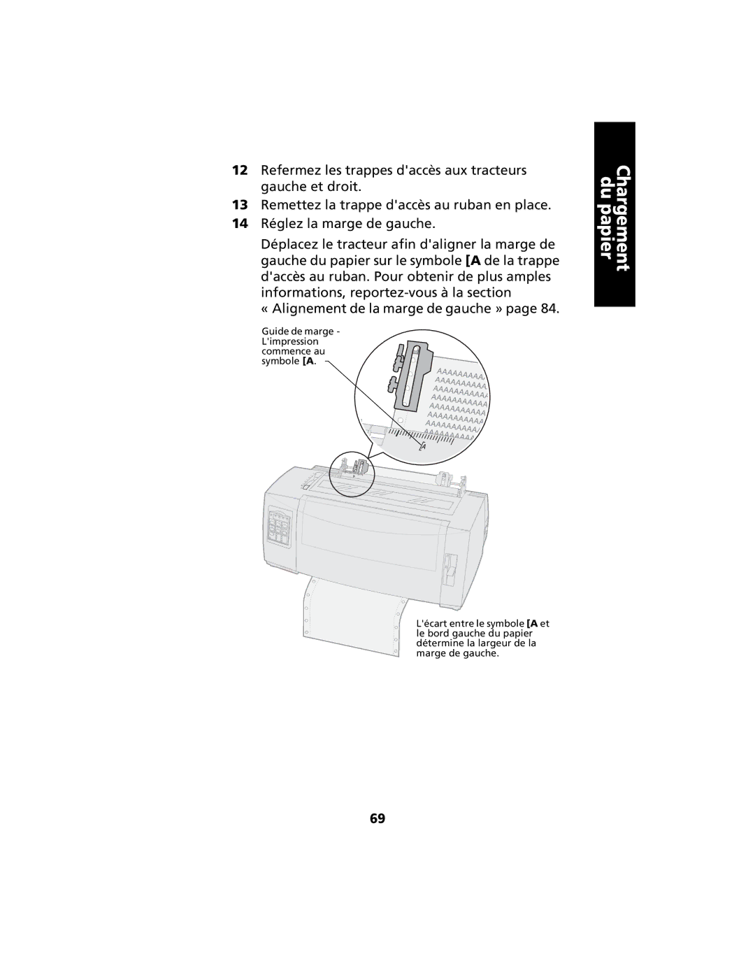 Lexmark 2400 manual Chargement du papier 