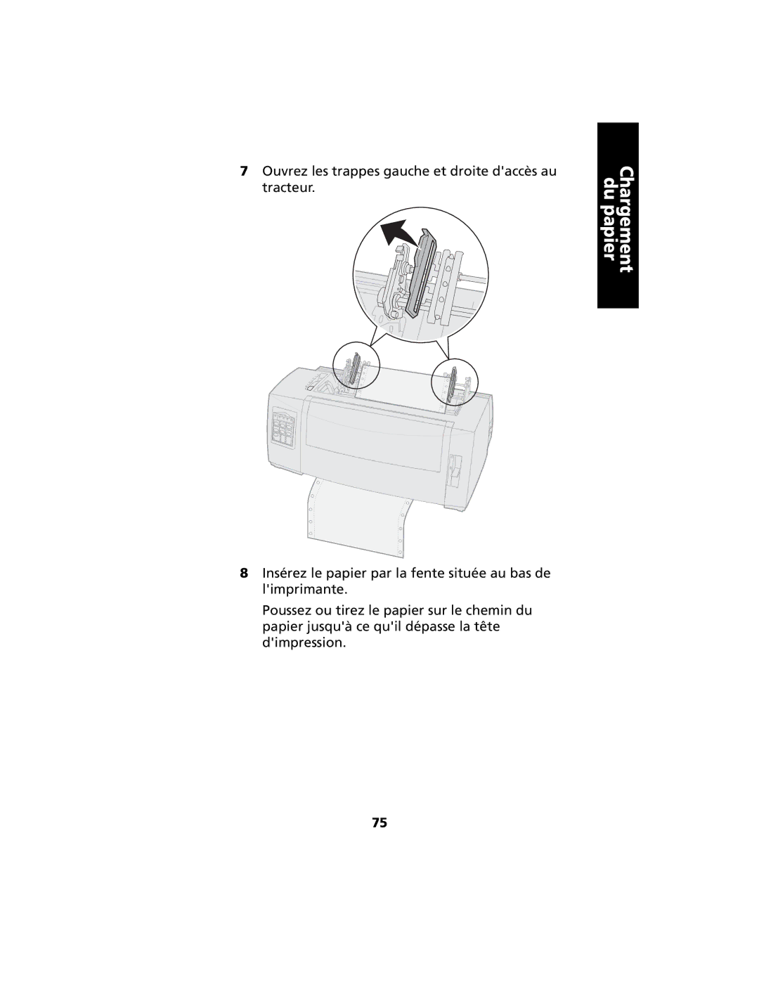 Lexmark 2400 manual Chargement du papier 